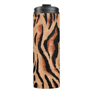 Garrafa Térmica tigre sem costura, padrão de pele leopardo