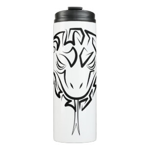 Garrafa Térmica Tigre Tribal Negro e Branco
