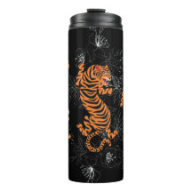 Tigres Estilo de Arte Japonês Tumbler Térmico