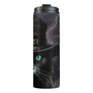 Garrafa Térmica Tinta de Álcool Gárgyle de Gato Preto