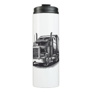 Garrafa Térmica Tinta de arte de caminhoneiro Semi Truck diesel