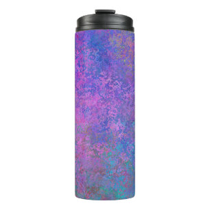 Garrafa Térmica Tinta em Álcool Arco-Íris, Abstrato brilhante Co