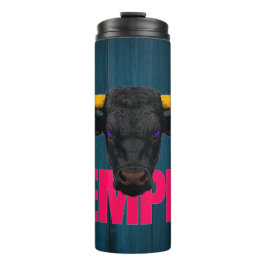Garrafa Térmica Tipografia do touro negro