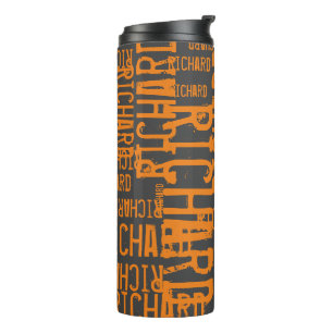 Garrafa Térmica Tipografia - Laranja