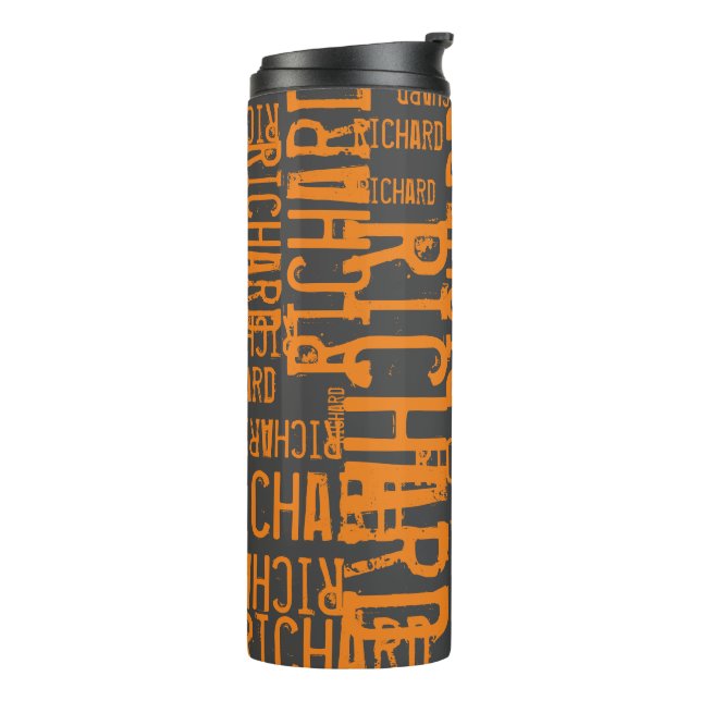 Garrafa Térmica Tipografia - Laranja (Giro à esquerda)