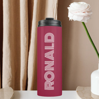 Garrafa Térmica Tipografia Moderna de Vinho Vermelho Personalizada
