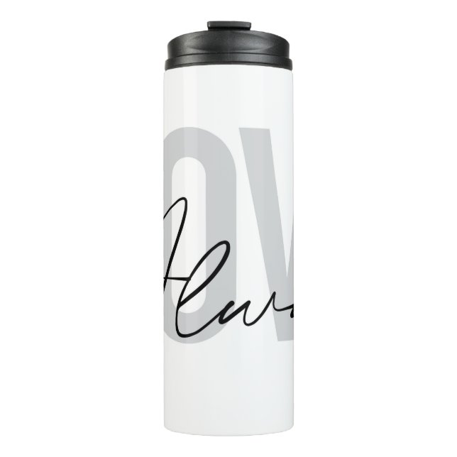 Garrafa Térmica Tipografia moderna, simples, urbana "Love Always" (Frente)