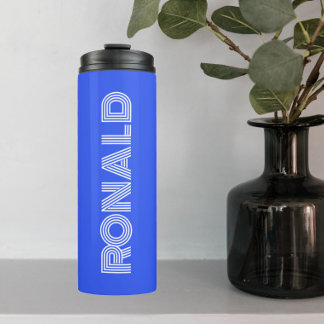 Garrafa Térmica Tipografia Real Azul Moderna Personalizada