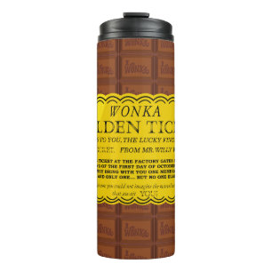 Garrafa Térmica Tíquete do Ouro Willy Wonka