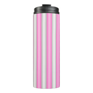 Garrafa Térmica Tiras Rosa Neon Modernas com Efeito 3D