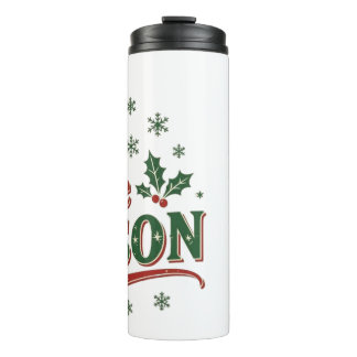 Garrafa Térmica Tis the season elegant minimal Santa christmas