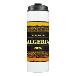 Garrafa Térmica TÍTULO: Fã de Futebol da Argélia 2026 Luxo Ouro Pr