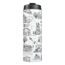 Toile de Mill City (Lowell, MA) Preto/Branco