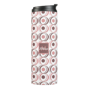 Garrafa Térmica Tom circular terroso rosa monogramado
