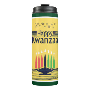 Garrafa Térmica Tom tom de SlipperyJoe Kwanzaa caloroso tom celebr