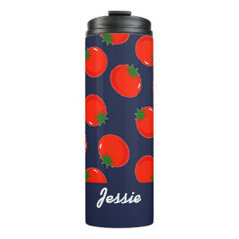 Garrafa Térmica Tomate vermelho em azul