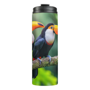 Garrafa Térmica Toques tropicais de nome personalizado