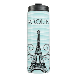 Garrafa Térmica Torre Eiffel Cheia Tumbler Térmico