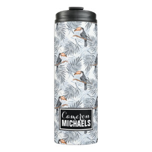 Garrafa Térmica Toucan cinzento adiciona seu nome