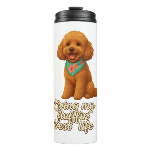Garrafa Térmica Toy Poodle - Vivendo Minha Melhor Vida