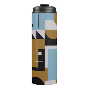 Garrafa Térmica Trabalho de arte de composição Bauhaus feito com a