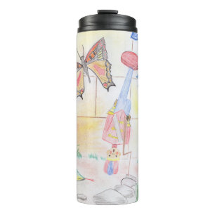 Garrafa Térmica Trabalho de arte de Crianças Personalizadas, brinq