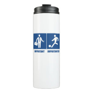 Garrafa Térmica Trabalho É Importante, Futebol É Importante