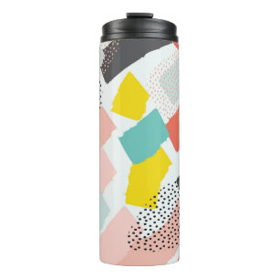 Garrafa Térmica Traços de pincel: padrão de safra.