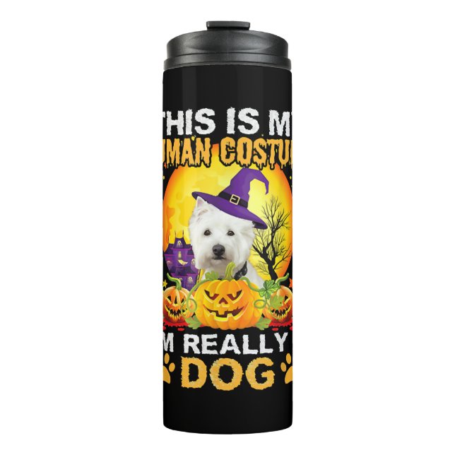 Garrafa Térmica Traje de cão Halloween (Frente)