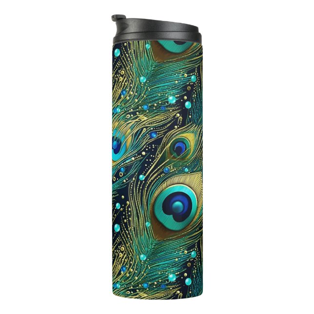 Garrafa Térmica Travesseiro Peacock Passion (Rotação à direita)