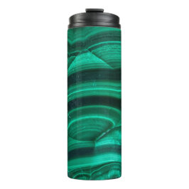 Garrafa Térmica Trendy Elegant Green Malachite Crystal Stone