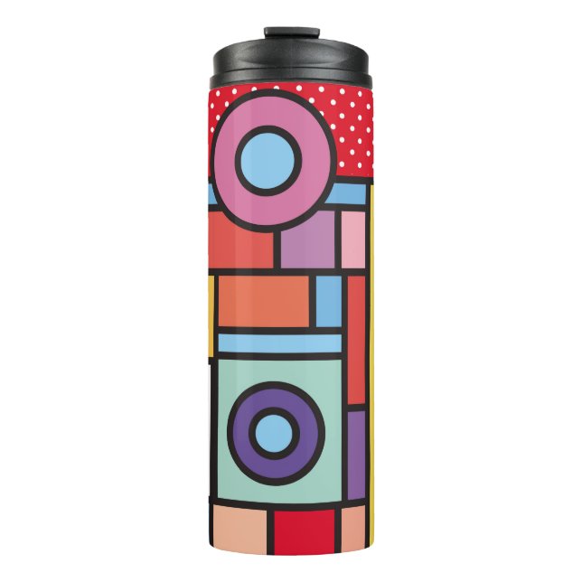 Garrafa Térmica Trendy geometric elements memphis design. Retro st (Frente)