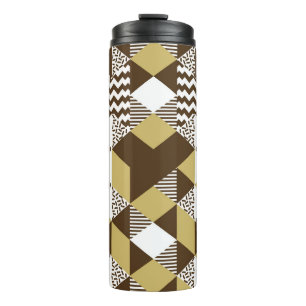 Garrafa Térmica Triângulo sem costura: moda geométrica do ouro.