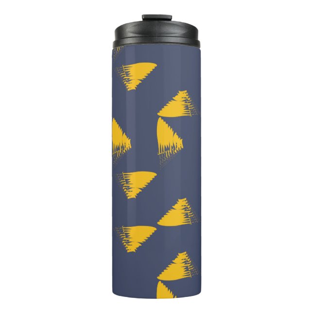 Garrafa Térmica Triângulos amarelos, legal, únicos, de tendências (Frente)