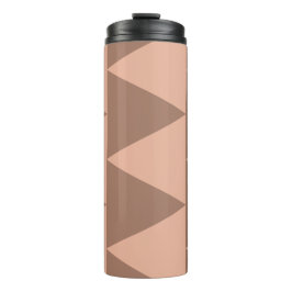 Garrafa Térmica Triângulos Grandes Geométricos Mocha Mousse Rosa D