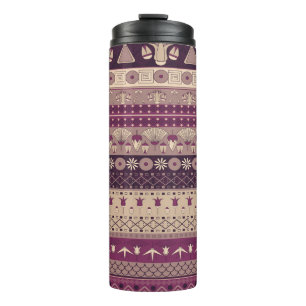 Garrafa Térmica Tribal Egípcio: Antigo Sem Costura