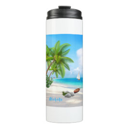 Garrafa Térmica Tropica Beach Personalizado Tumbler Térmico