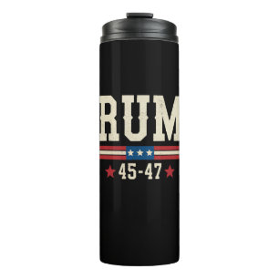 Garrafa Térmica Trump 45 47 Bandeira Americana EUA Retro Vintage