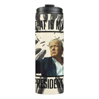 Garrafa Térmica Trump Tumbler: "Esse é o meu presidente"