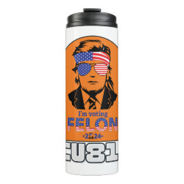 Garrafa Térmica Trump Tumbler: "Estou Votando FELON"