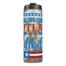 Garrafa Térmica Trump Tumbler: "Vou votar no Outlaw"