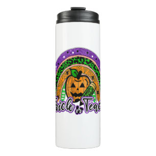 Garrafa Térmica Truque Ou Ensino Ensino Engraçado Arco-Íris Pumpki