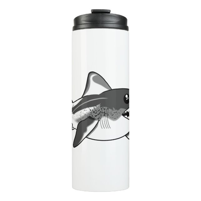 Garrafa Térmica Tubarão Branco (Frente)
