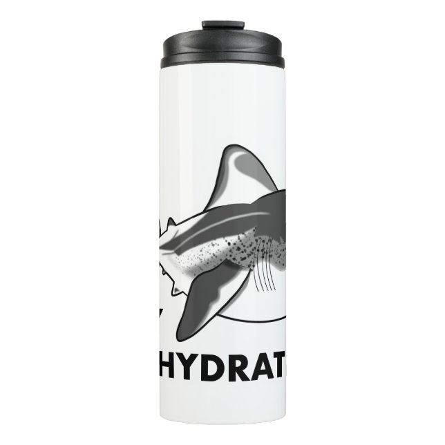 Garrafa Térmica Tubarão Branco Permanecido Hidratado (Frente)