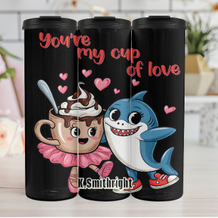 Garrafa Térmica Tubarão e Taça do Amor