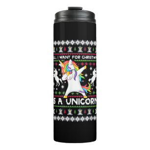 Garrafa Térmica Tudo O Que Quero Para O Natal É Uma T-Shirt De Uni