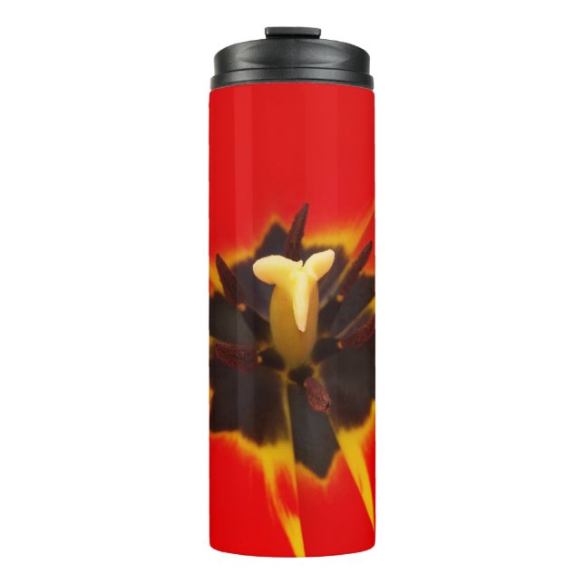 Garrafa Térmica tulipa amarela vermelha (Frente)