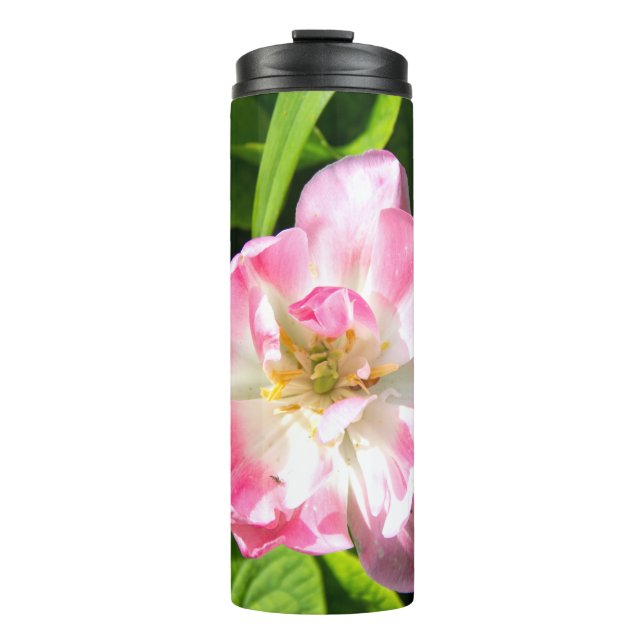Garrafa Térmica Tulipa rosa fofa (Frente)