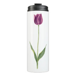 Garrafa Térmica Tulipa Roxa Elegante Personalizada