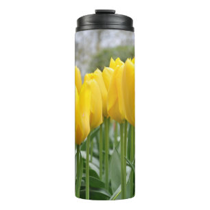 Garrafa Térmica Tulipas primavera amarelas